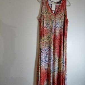 Elegant Multicolor Sleeveless Maxi Dress
